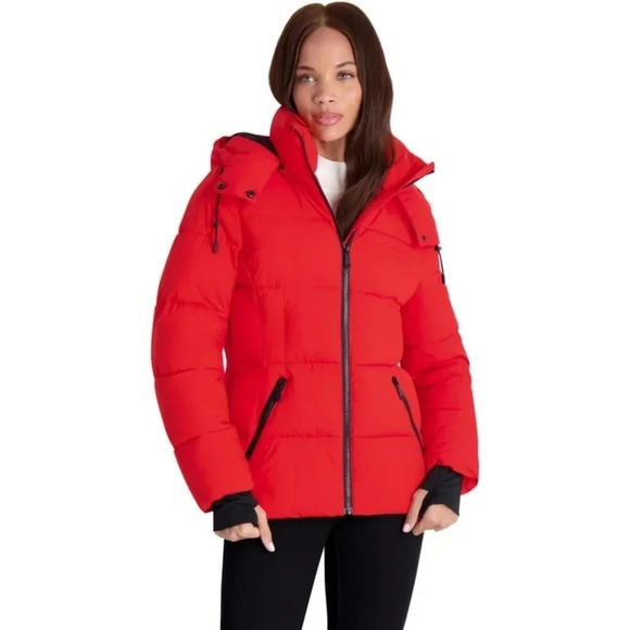 BCBG Paris Women’s Short Quilted Winter Puffer Coat - Picture 3 of 3